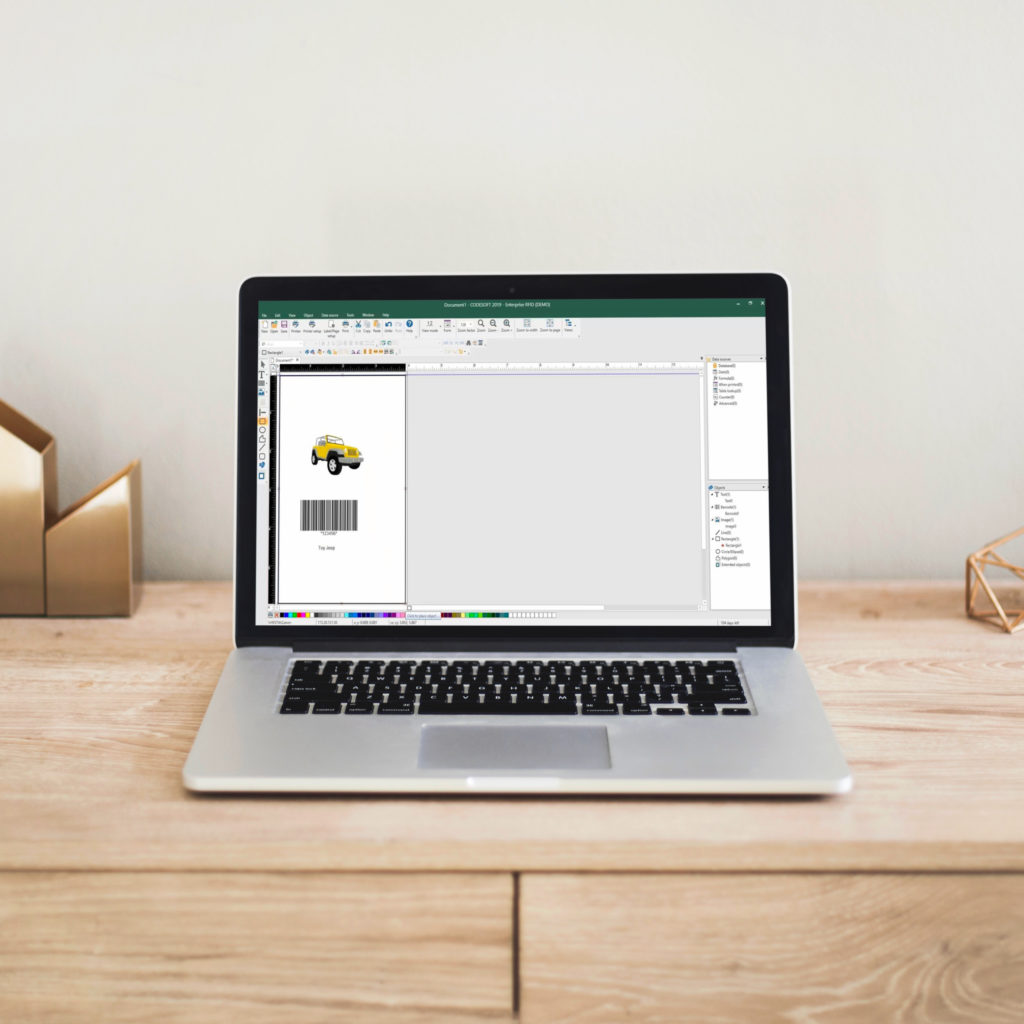 Codesoft est un éditeur d'étiquette qui permet d'imprimer des étiquette adhésives mais également des codes barres et des RFID