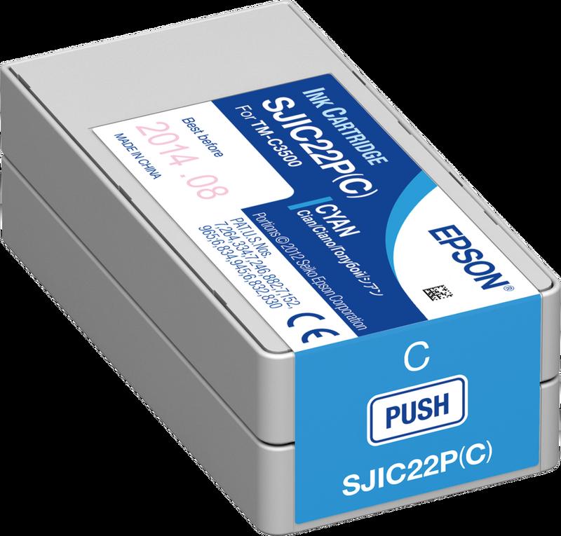 Cartouche d’encre Epson SJIC22P(C) cyan pour ColorWorks C3500