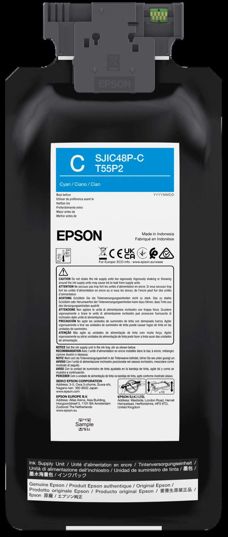 Cartouche d’encre Epson SJIC48P-C cyan pour ColorWorks CW-C8000e