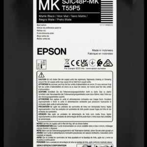 Cartouche d’encre Epson SJIC48P-MK noir mat pour ColorWorks CW-C8000e