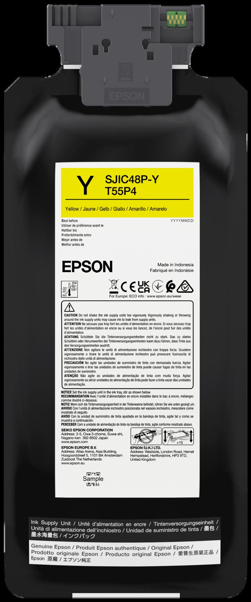 Cartouche d’encre Epson SJIC48P-Y jaune pour ColorWorks CW-C8000e